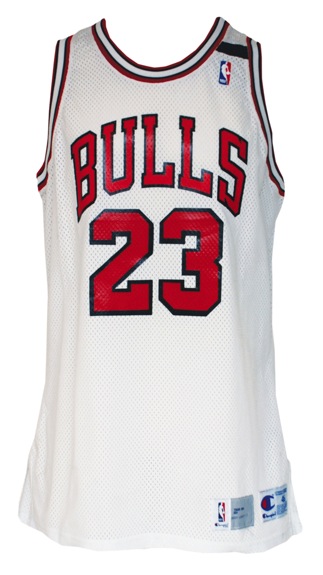 1991-1992 Michael Jordan Chicago Bulls Game-Used Home Jersey (Sheri Berto Armband) (Rare)