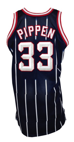 1998-1999 Scottie Pippen Houston Rockets Game-Used Road Jersey