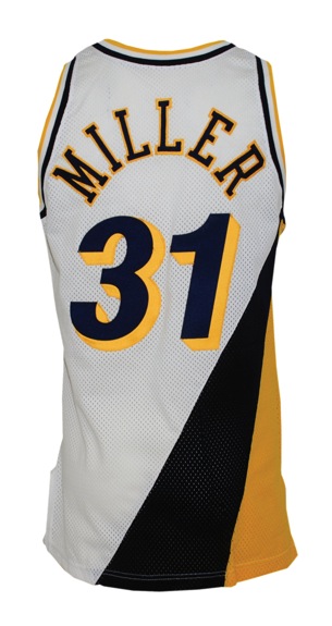 1995-1996 Reggie Miller Indiana Pacers Game-Used Home Jersey (BBHOF LOA)
