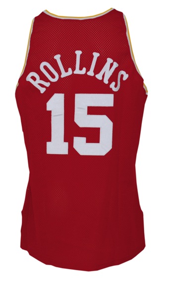 1991-1992 Tree Rollins Houston Rockets Game-Used Road Jersey