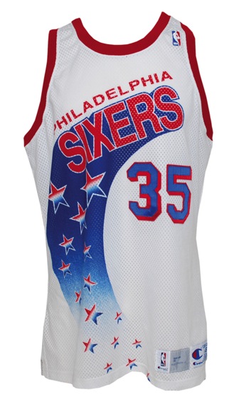 1991-1992 Armen Gilliam Philadelphia 76ers Game-Used Home Jersey
