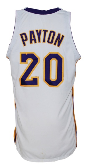 2003-2004 Gary Payton Los Angeles Lakers Game-Used Alternate Jersey