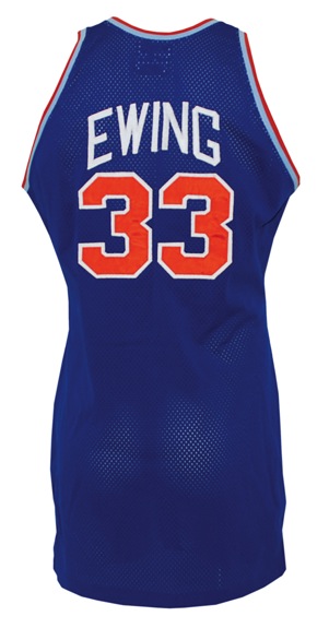 1985-86 Patrick Ewing Rookie New York Knicks Game Used Road Jersey (JSA)
