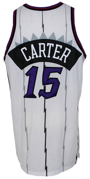 1998-1999 Vince Carter Rookie Toronto Raptors Game-Used Home Jersey