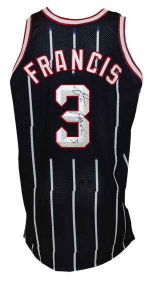 2000-2001 Steve Francis Game-Used Houston Rockets Home and Road Uniform w/ warm-ups (Rockets LOA) (JSA) (6)