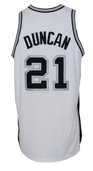 2004-2005 Tim Duncan San Antonio Spurs Game-Used Home Jersey
