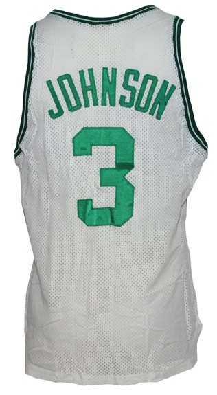 1988-1989 Dennis Johnson Boston Celtics Game-Used Home Jersey (Follow Through Armband) (Family LOA)