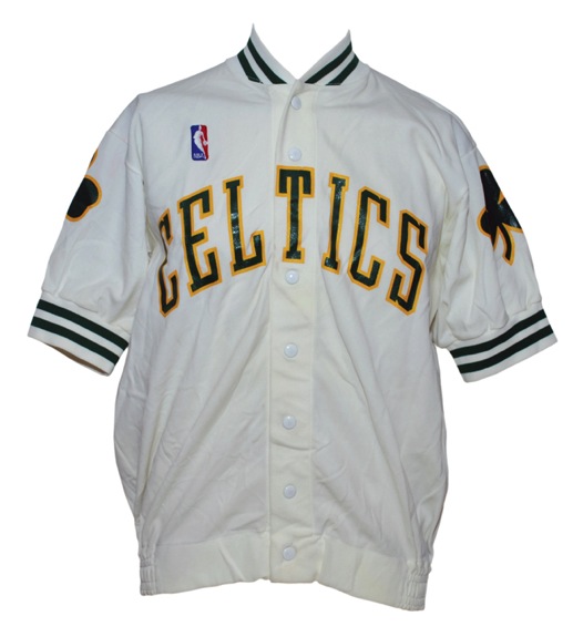 1986-1987 Dennis Johnson Boston Celtics Worn Home Warm-Up Jacket (Family LOA)