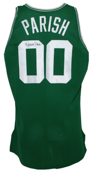 1993-1994 Robert Parish Boston Celtics Game-Used & Autographed Road Jersey (Reggie Lewis Armband) (JSA) 