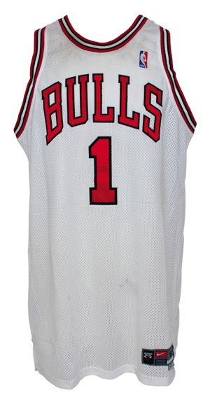 2003-2004 Jamal Crawford Chicago Bulls Game-Used & Autographed Home Jersey (Bulls LOA) (JSA)