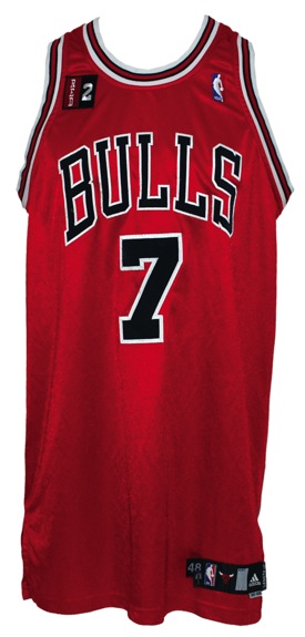 2008-2009 Ben Gordon Chicago Bulls Game-Used Road Jersey (Bulls LOA) (Kerr/Van Lier Patch) 