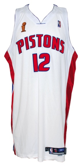 2005 Ronald DuPree Detroit Pistons Game-Used NBA Finals Home Jersey