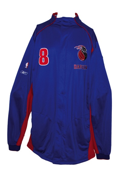 2005 Darvin Ham Detroit Pistons Game-Used NBA Finals Road Warm-Up Jacket & Pants (2)