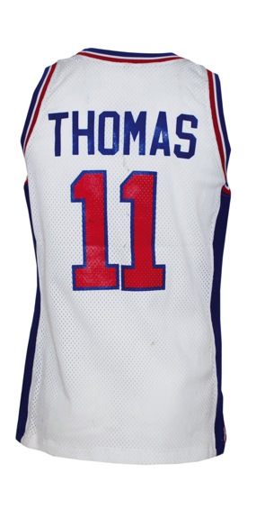 1991-1992 Isiah Thomas Detroit Pistons Game-Used & Autographed Home Jersey (JSA)