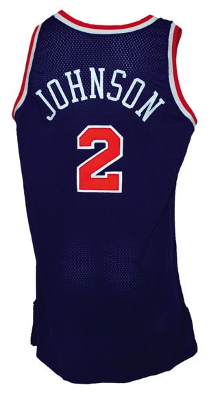 1996-1997 Larry Johnson New York Knicks Game-Used Road Jersey