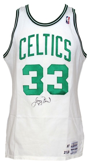 1987-1988 Larry Bird Boston Celtics Game-Used & Autographed Home Jersey (JSA) (BBHoF LOA)