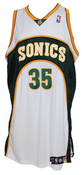 2007-2008 Kevin Durant Rookie Seattle Sonics Game-Used Home Jersey (ROY Season)