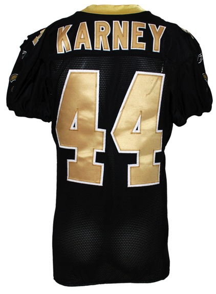 12/16/2007 Mike Karney New Orleans Saints Game-Used Home Jersey (Provagroup) (JO Sports Co LOA) 