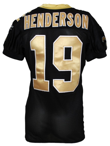 12/2/2007 Devery Henderson New Orleans Saints Game-Used Home Jersey (Provagroup) (JO Sports Co LOA)