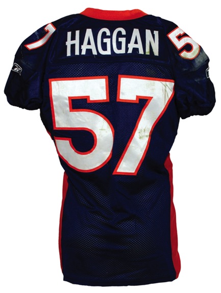 12/20/2009 Mario Haggan Denver Broncos Game-Used Home Jersey (Unwashed) (JO Sports Co LOA) (Denver Broncos LOA)