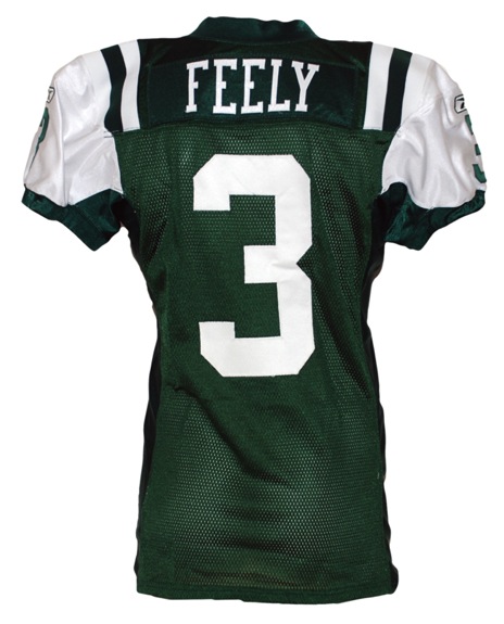 11/29/2009 Jay Feely New York Jets Game-Used Home Jersey (JO Sports Co LOA) (NY Jets LOA)