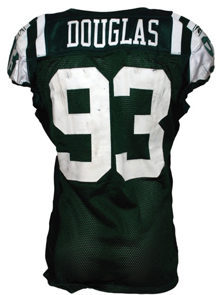 11/15/2009 Marques Douglas New York Jets Game-Used Home Jersey (Unwashed) (Team Repairs) (JO Sports Co LOA) (NY Jets LOA)