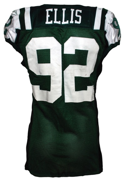 11/29/2009 Shaun Ellis New York Jets Game-Used Home Jersey (Unwashed) (Team Repairs) (JO Sports Co LOA) (NY Jets LOA)