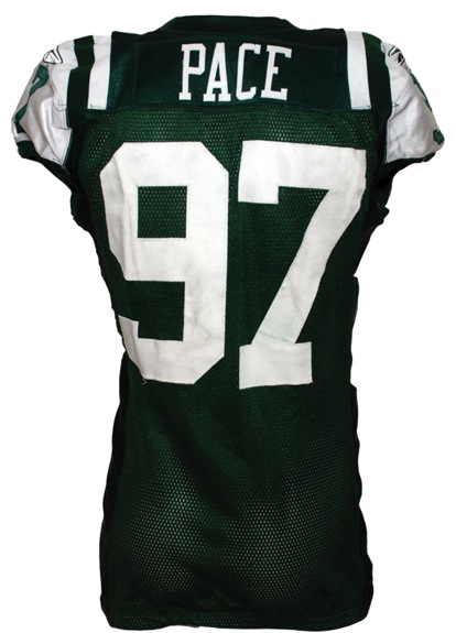 11/29/2009 Calvin Pace New York Jets Game-Used Home Jersey (Unwashed) (Team Repairs) (JO Sports Co LOA) (NY Jets LOA)