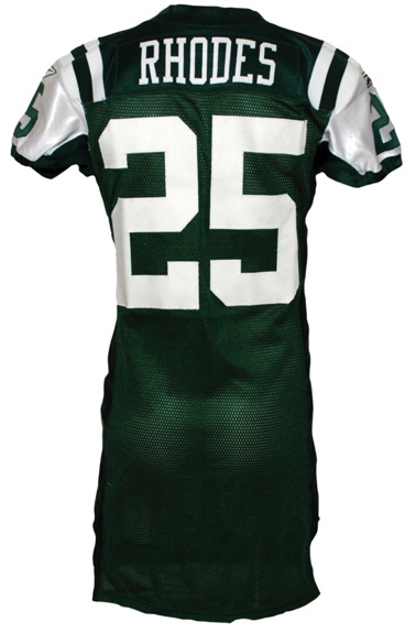 11/29/2009 Kerry Rhodes New York Jets Game-Used Home Jersey (Unwashed) (Team Repair) (JO Sports Co LOA) (NY Jets LOA)