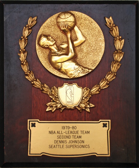 1979-1980 Dennis Johnson NBA All-League Team Award (Family LOA) 