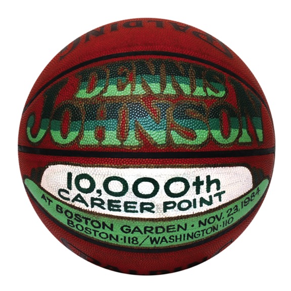 11/23/84 Dennis Johnson 10,000th Career Point Game Ball