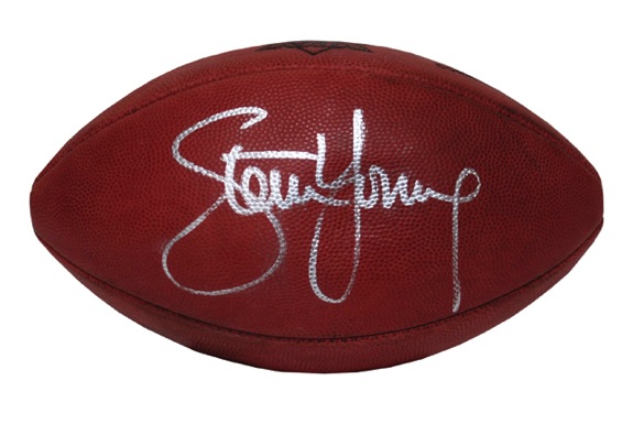 1/29/1995 Steve Young SF 49ers SB XXIX Game-Used & Autographed Football (Team Letter) (JSA)