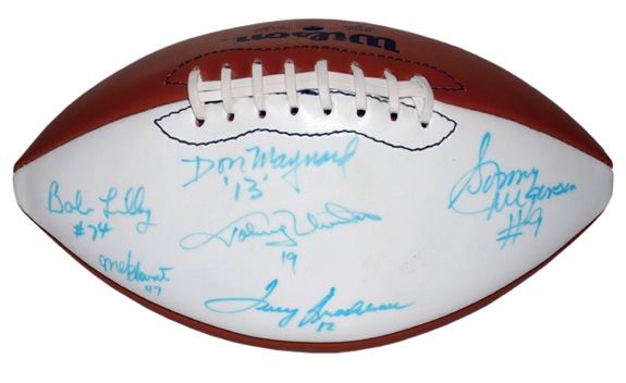 NFL Stars Autographed Football (JSA) 