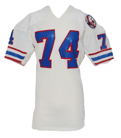 1984 Bruce Matthews Houston Oilers Game-Used Road Jersey (Equipment Manager LOA) (Team Repairs)