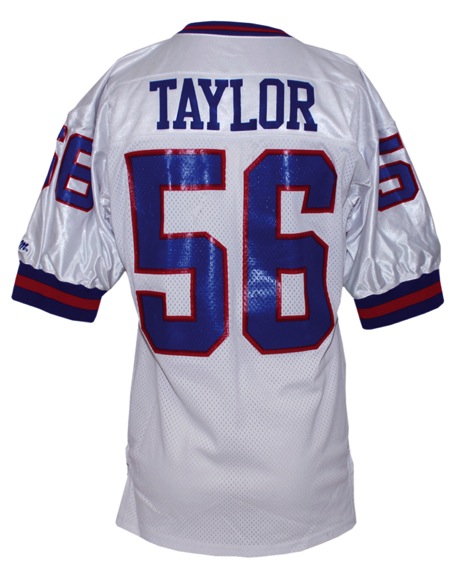 1990 Lawrence Taylor NY Giants Game-Used Road Jersey (Team Repairs) (Championship Season)