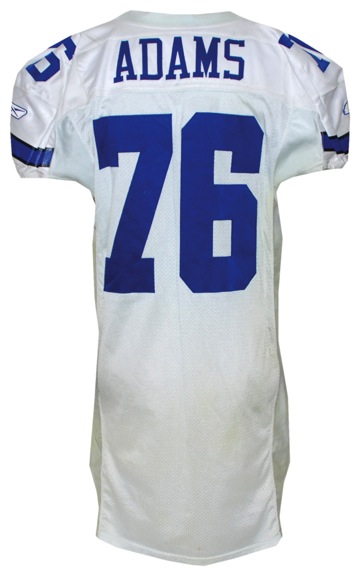 9/21/2008 & 9/28/2008 Flozell Adams Dallas Cowboys Game-Used Home Jersey (Cowboys-Steiner) (Provagroup)