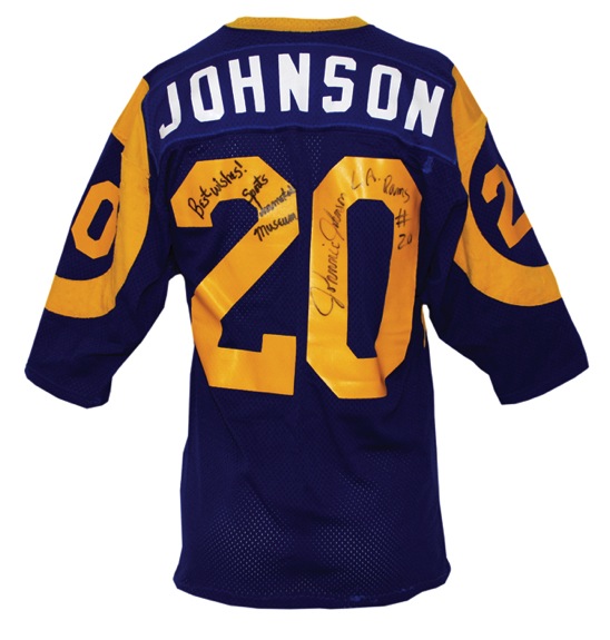Early 1980’s Johnnie Johnson LA Rams Game-Used & Autographed Home Jersey, 1985 Irvin Pankey LA Rams Game-Used Home Jersey, 1986 Carl Ekern LA Rams Game-Used Home Jersey