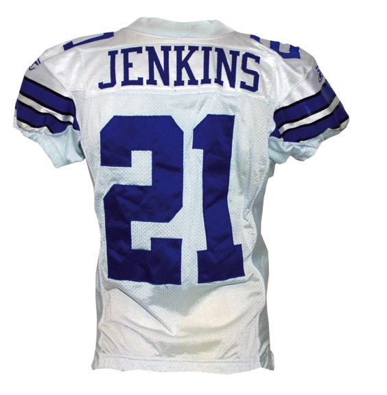 9/20/2009 Mike Jenkins Dallas Cowboys vs. Giants Game-Used Home Jersey with Inaugural Season Patch (Cowboys-Steiner LOA)