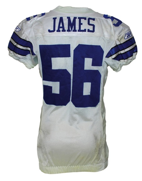 9/21/2008 & 9/28/2008 Bradie James Dallas Cowboys Game-Used Home Jersey (Cowboys-Steiner LOA) (Provagroup)
