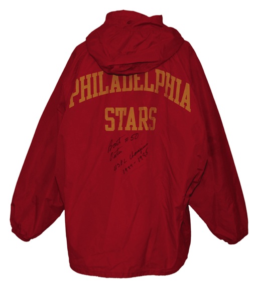1984-85 Bart Oates Philadelphia Stars USFL Worn & Autographed Side Line Jacket (JSA)