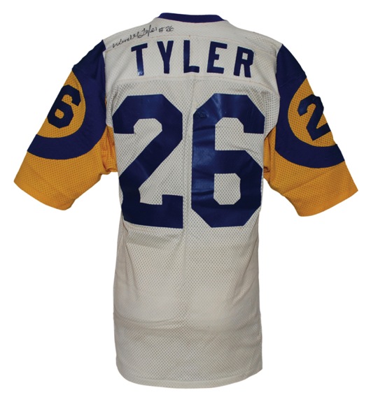 Late 1970’s Wendell Tyler Los Angeles Rams Game-Used & Autographed Road Jersey (Team Repairs) (JSA)