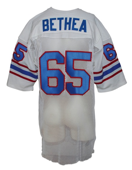 Early 1980’s Elvin Bethea Houston Oilers Game-Issued & Autographed Road Fishnet Jersey (JSA)