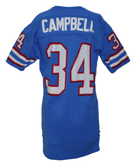 1981 Earl Campbell Houston Oilers Game-Used Road Jersey (Team Repairs)