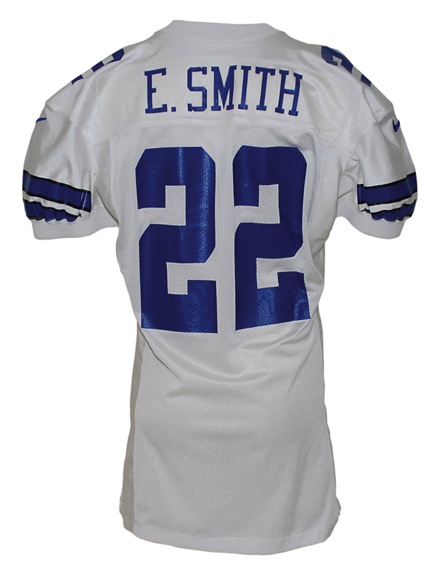 1998 Emmitt Smith Dallas Cowboys Game-Used White Jersey