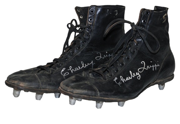 Late 1940s Charley Trippi Chicago Cardinals Game-Used & Autographed Cleats (JSA)