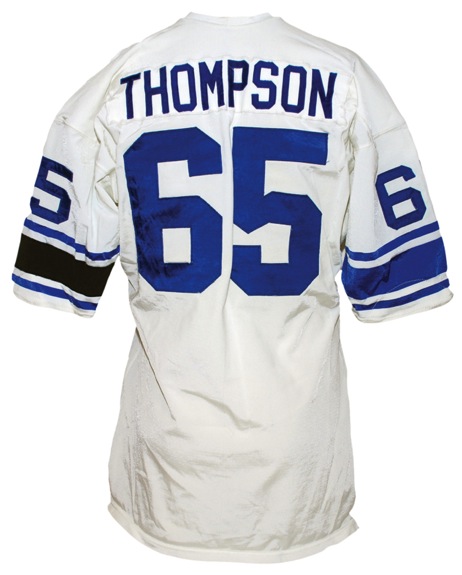 1971 Dave Thompson Detroit Lions Game-Used Road Jersey (Chuck Hughes Black Armband) (Team Repair)
