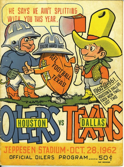 October 28, 1962 AFL Houston Oilers Official Game Program