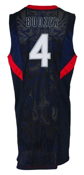 2008 Carlos Boozer USA Summer Olympics Game-Used Road Jersey (Olympic Gold Medal)