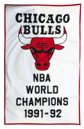 1991-1992 Chicago Bulls NBA Championship Banner That Hung In Chicago Stadium (Bulls LOA)