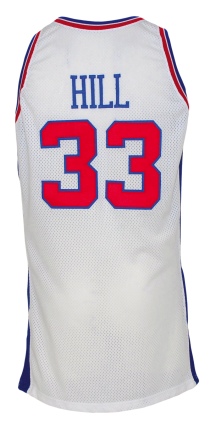 1995-1996 Grant Hill Detroit Pistons Game-Used Home Jersey